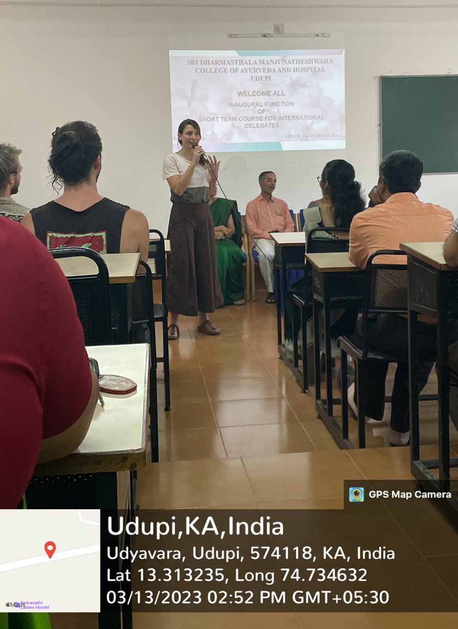 SHORTTERM COURSE ON AYURVEDA FOR THE INTERNATIONAL DELEGATES SDM
